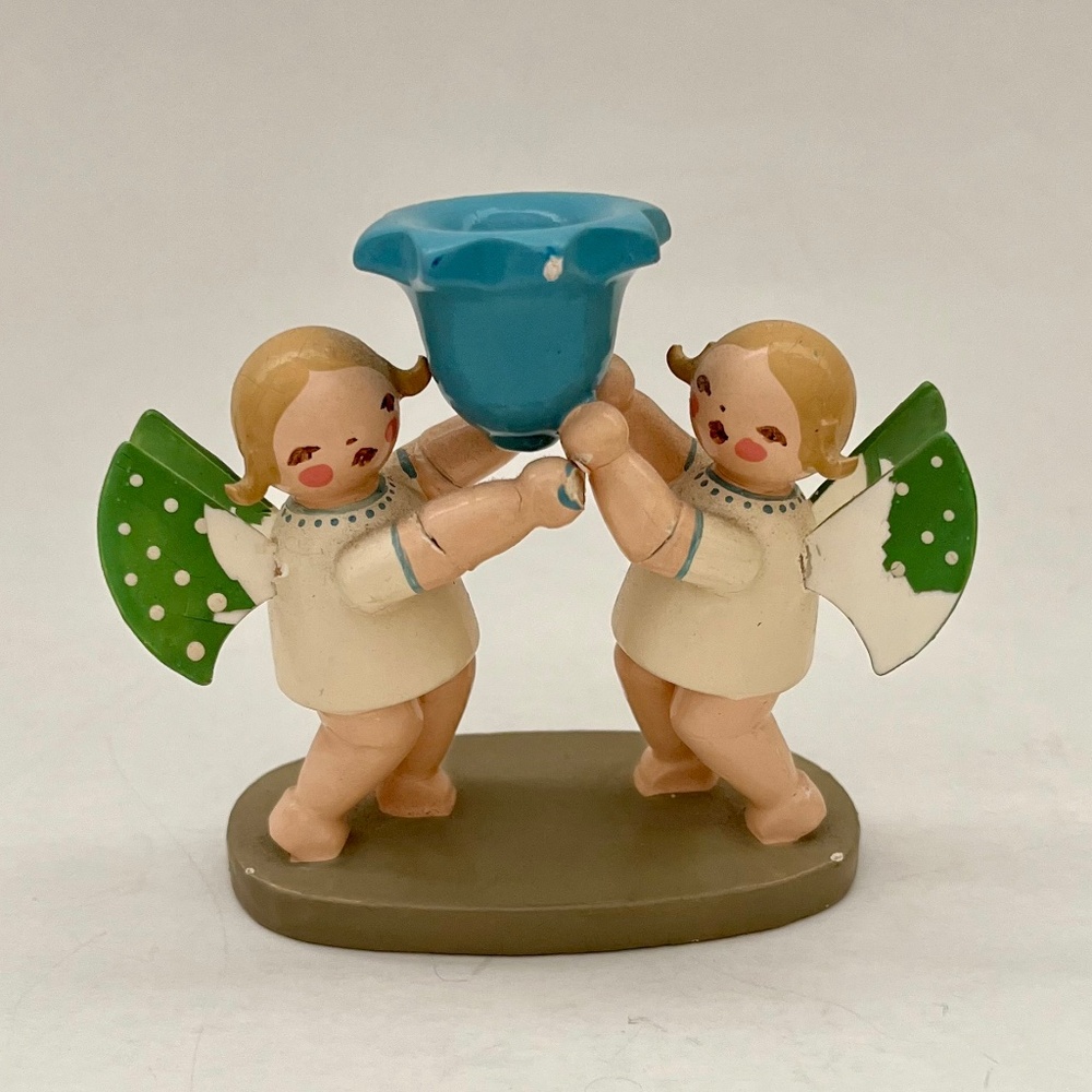 ERZGEBIRGE VINTAGE DOUBLE ANGELS